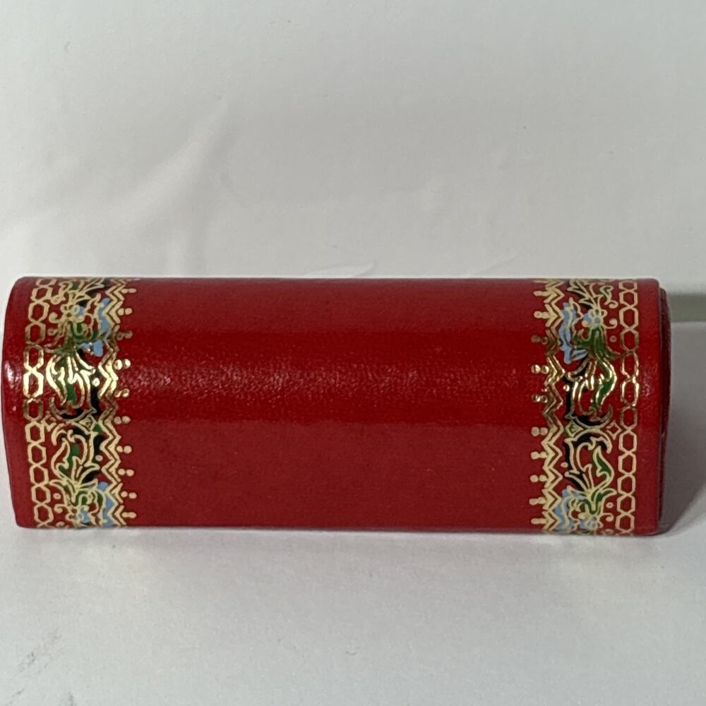 LIPSTICK CASE WITH MIRROR GENUINE LEATHER MADE IN ITALY - Picture 3 of 9